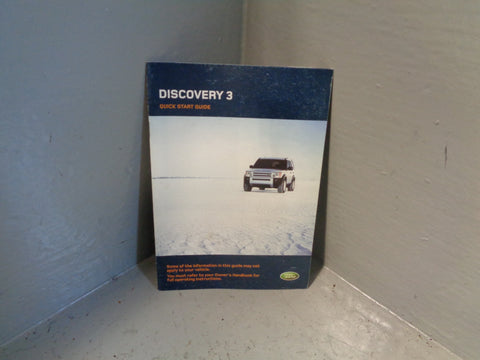 Discovery 3 Handbook User Manual in Wallet Land Rover 2004 to 2009 D10015