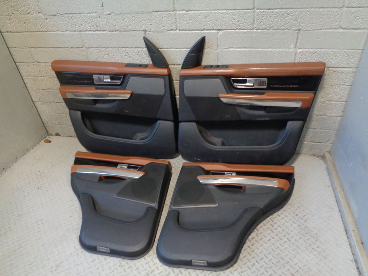 Range Rover Sport Door Cards in Tan and Black Facelift L320 2009 to 2013 K19044