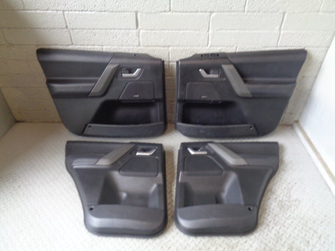 Freelander 2 Door Cards Set of 4 in Black Leather Land Rover 2006 to 2011 S21084