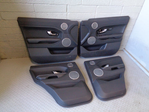 Range Rover Evoque Door Cards Set of 4 in Black Dynamic L538 2011 to 2015