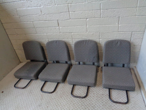 Defender 90 County Rear Seats Set of 4 Cloth Grey Land Rover 1986 to 1998