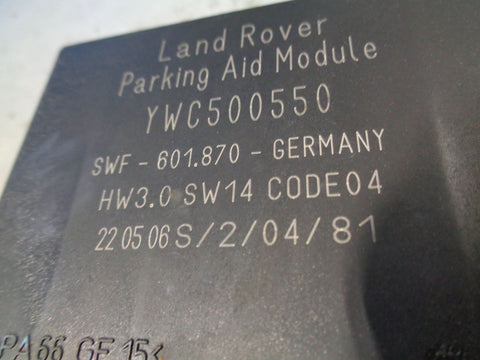 Range Rover Sport Parking Aid Module ECU YWC500550 Land Rover 2005 to 2009