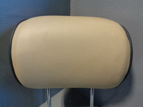 Range Rover L322 Rear Headrest in Ivory with Black Piping