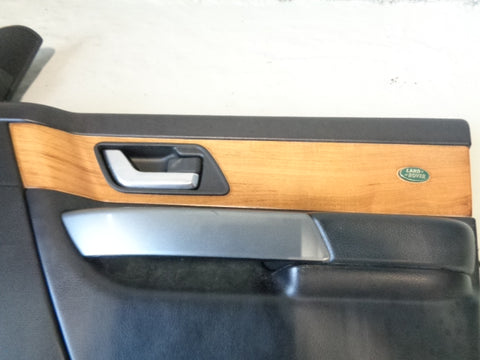 Range Rover Sport Door Cards in Black with Wood Trim L320 2005 to 2009 B17033