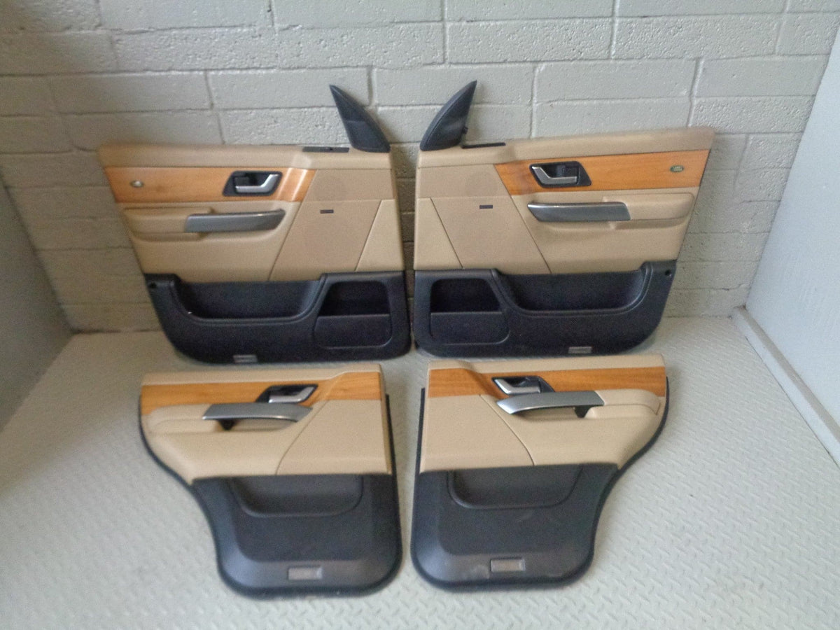 Range Rover Sport Door Cards in Alpaca with Wood Trim L320 2005 to 2009 B10103