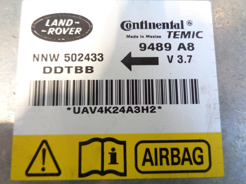 Discovery 3 SRS Airbag ECU NNW502433 Land Rover 2004 to 2009