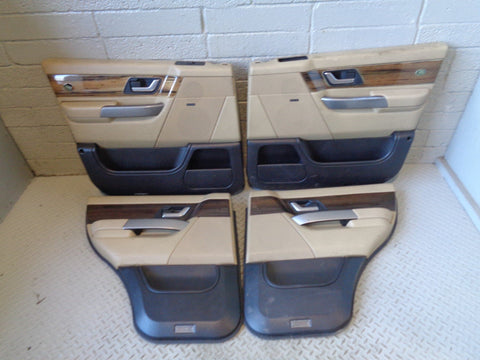 Range Rover Sport Door Cards in Alpaca with Wood Trim L320 2005 to 2009 B01123