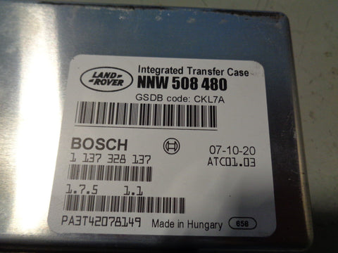 Range Rover L322 Transfer Case Module ECU NNW508480 2006 to 2009